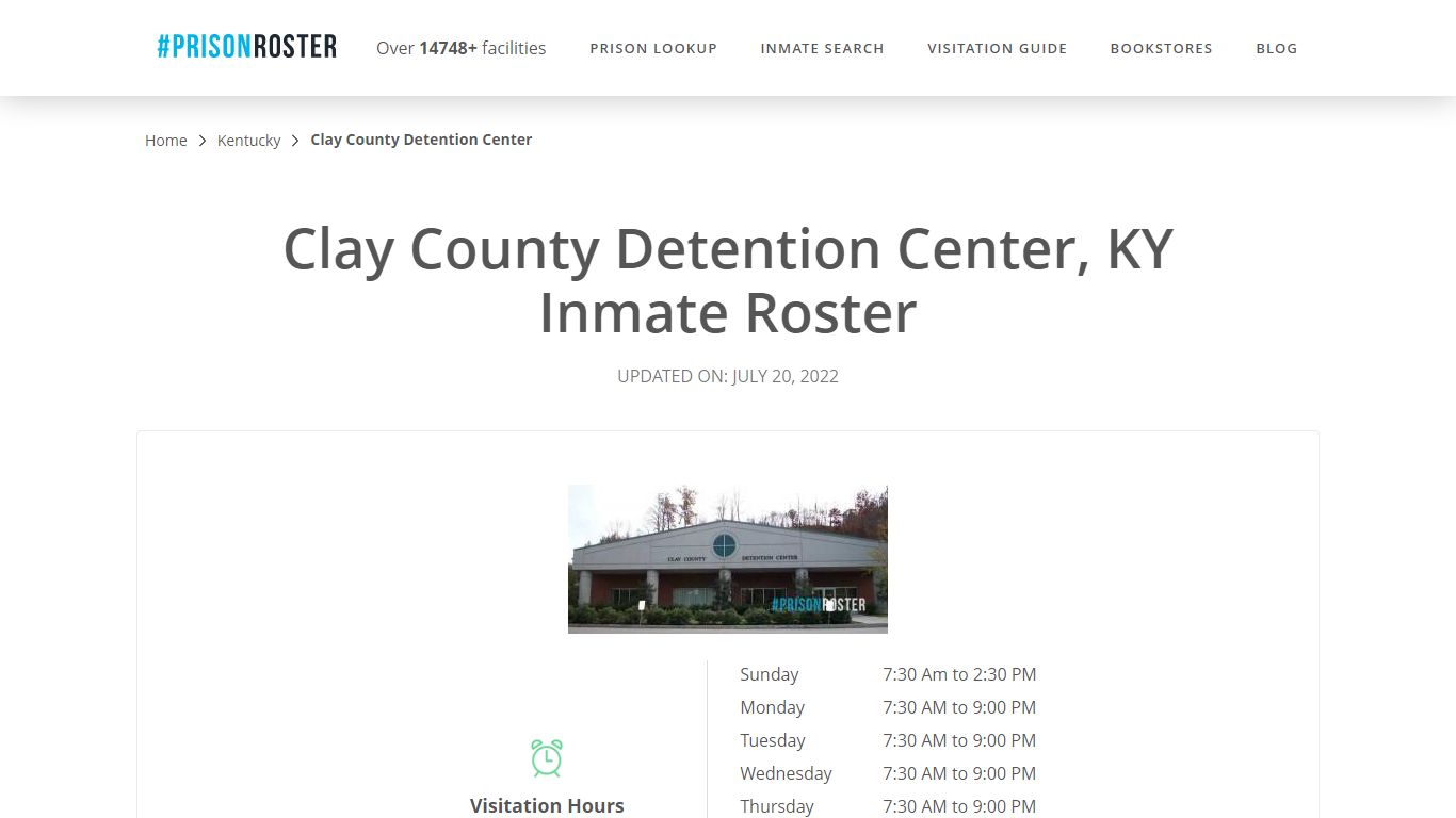 Clay County Detention Center, KY Inmate Roster - Prisonroster